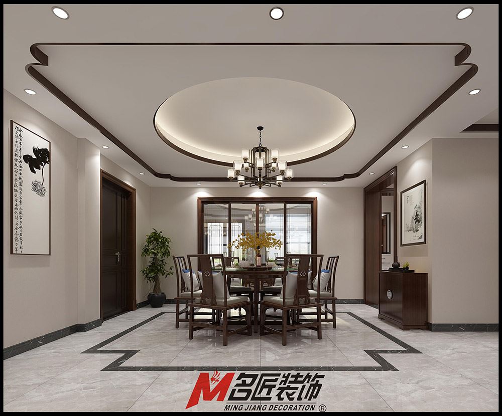 保山市保山城市理想新中式風(fēng)格復(fù)式裝修案例